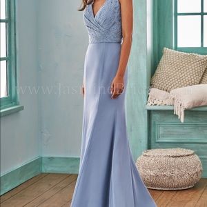 Bridesmaid Dress Jasmine Bridal Slate Blue B203007